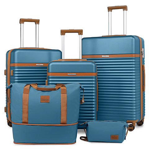 Travel Luggage Suitcase Set, Expandable Lightweight Carry on Suitcase with Duffel Bag,Toiletry Bag,TSA Lock,Spinner Wheels