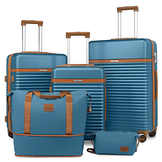 Travel Luggage Suitcase Set, Expandable Lightweight Carry on Suitcase with Duffel Bag,Toiletry Bag,TSA Lock,Spinner Wheels