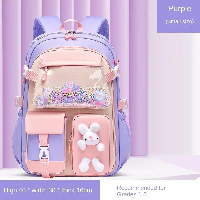 2025 Primary School Girls' Schoolbag Kawaii Lightweight Children's Bag Waterproof Bags Colorful Travel Backpack Mochilas Gifts