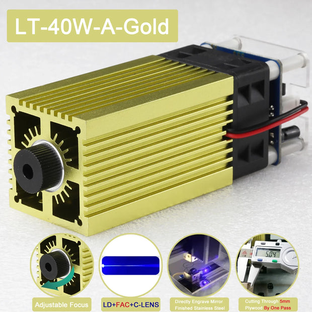 LASER TREE 20w 40W 80W Laser Module 450nm Laser Head Blue Laser for Cnc Laser Engraving Cutting Machine WoodWorking DIY Tools