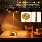 Wierless Simple Charging LED Desk Lamp restaurant Bar Table Lamp Dimming Atmosphere Retro Portable Charging Touch USB Read Lamp