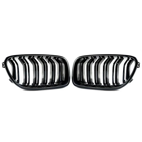 Gloss Black For BMW 5 Series F10 F11 F18 M5 Front Bumper Grills Double 2010-2016 Wide Kidney Grille 520d 530d 540i 528i 535i CAR