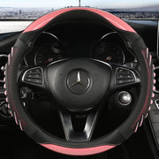 Three-dimensional Honeycomb Steering Wheel Cover  Durable Leather Cover with Anti-slip Linning Universal 14.5-15in