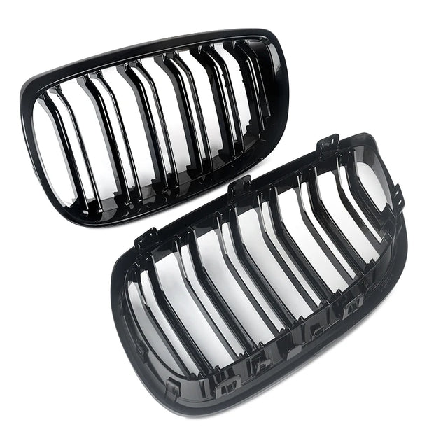 Gloss Black For BMW 5 Series F10 F11 F18 M5 Front Bumper Grills Double 2010-2016 Wide Kidney Grille 520d 530d 540i 528i 535i CAR