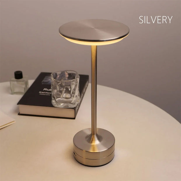 LED Wireless Charging I-shaped lamp Table Lamp Rechargeable Reading Light USB Rechargeable Touch Three-tone Desk Light No Plug