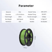 ANYCUBIC 3D Printer Filament PLA Multicolour 1.75mm RFID Eco-friendly Plastic Rubber Material For FDM 3D Printer K3 Combo S1C