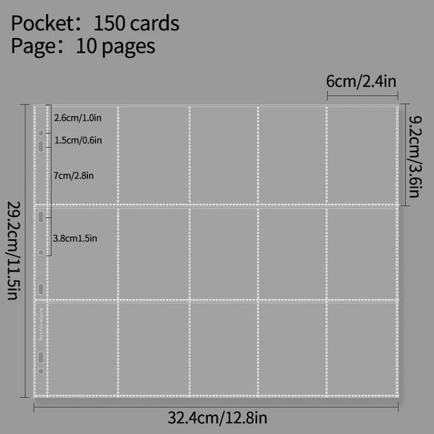 Large Photo Binder Photocard Holder 5/7/9/13/15 Grid Photo Cover Inner Pages Sleeve Photocard Binder Card Collect Book 포토카드 바인더