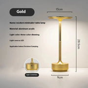 Wireless Simple Decorative Table Lamp Infinitely Dimmable Atmosphere Classic Retro Portable Rechargeable Touch Desk Lamp