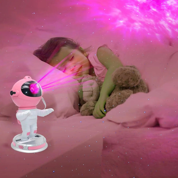 Pink Astronaut Galaxy Nebula Star Projector with Timer Remote Control 360° Adjustable Starry Night Light Kids Room Home Decor