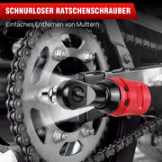 12V High-Torque 90°Cordless Electric Ratchet Wrench Set 3/8'' Angle Wrench with 2Durable 1500mAh Lithium-Ion Batteries,7 Sockets