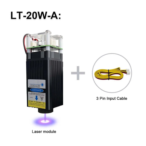 LASER TREE 20w 40W 80W Laser Module 450nm Laser Head Blue Laser for Cnc Laser Engraving Cutting Machine WoodWorking DIY Tools