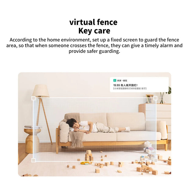 Xiaomi C500 Smart Camera Dual Lens PTZ 360° Pets&Facial Detection 4 Million pixels Full Color Night Vision WiFi 6 For MiHome app