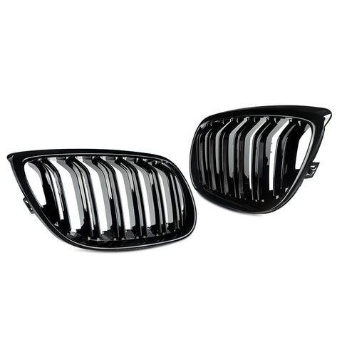 Gloss Black For BMW 5 Series F10 F11 F18 M5 Front Bumper Grills Double 2010-2016 Wide Kidney Grille 520d 530d 540i 528i 535i CAR