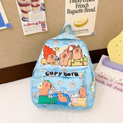 Cute Large Capacity Capybara Backpack Breathable Cartoon Student Schoolbag Nylon Ultra-light Book Bag