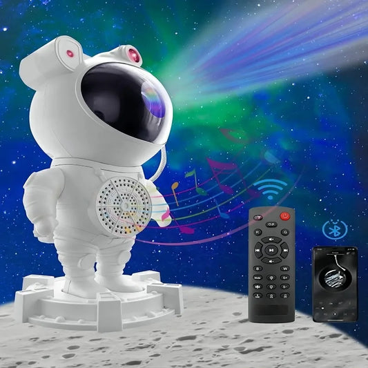 Astronaut Galaxy Projector-Star Projector Bluetooth Speaker White Noise Star Moon Lights for Bedroom Starry Space Ceiling Lamp