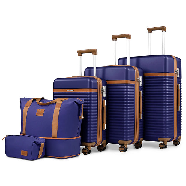 Travel Luggage Suitcase Set, Expandable Lightweight Carry on Suitcase with Duffel Bag,Toiletry Bag,TSA Lock,Spinner Wheels