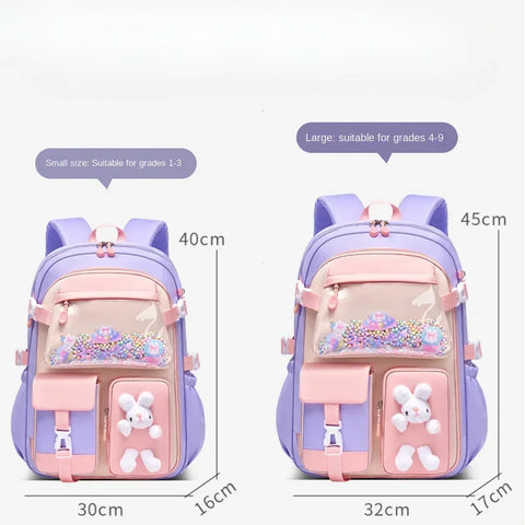 2025 Primary School Girls' Schoolbag Kawaii Lightweight Children's Bag Waterproof Bags Colorful Travel Backpack Mochilas Gifts