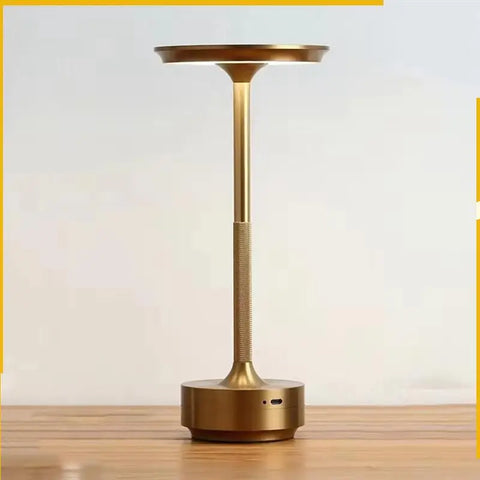 A92P Wireless LED Table Lamp Restaurant Bar Lamp Dimming Atmosphere Portable Charging Touch Read Lamp Bedroom Decor Light Gold