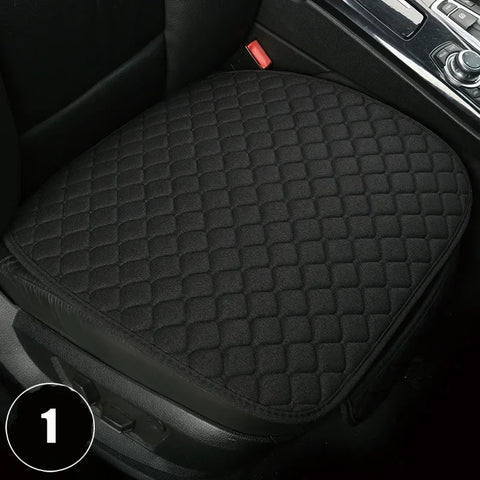 Universal Car Seat Cover Protector Linen Front Rear Back Flax Summer Cushion Pad Mat Sedan Suv Pick-up Car Interior Accessories