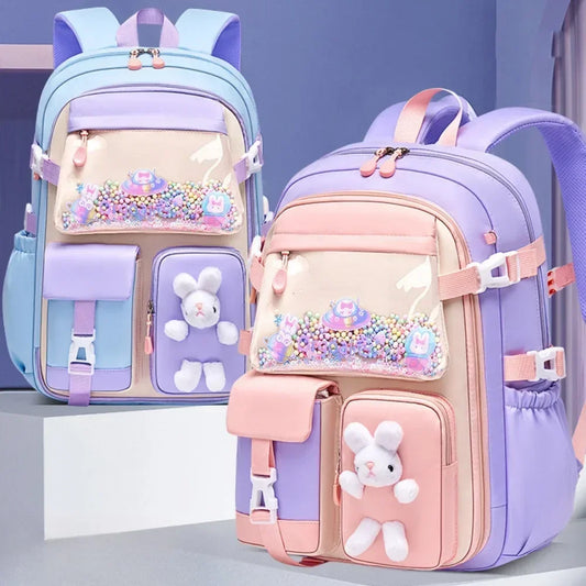 2025 Primary School Girls' Schoolbag Kawaii Lightweight Children's Bag Waterproof Bags Colorful Travel Backpack Mochilas Gifts