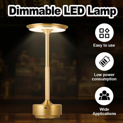 3 Color Table Lamp Black Led Rechargeable Usbc Silver Usb Gold Night Touch Dimmable Touch Control Eye Protected Bedside Aluminum