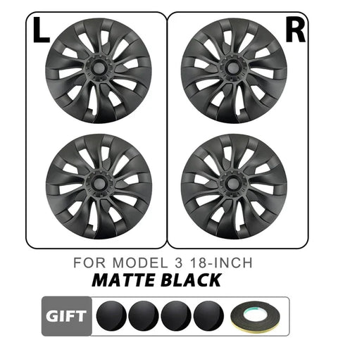 4PCS Hub Cap Performance Replacement Wheel Cap Automobile Full Rim Cover Accessories for Tesla Model 3 18 Inch Hubcap 2018-2023
