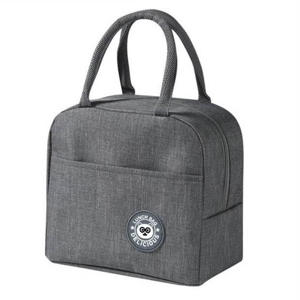 Insulated Lunch Bag Oxford Cloth Lunch Bag Insulated Lunch Box Bag with Leakproof Aluminium Foil Lining Mouth Zipper for Commute