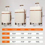 Travel Luggage Suitcase Set, Expandable Lightweight Carry on Suitcase with Duffel Bag,Toiletry Bag,TSA Lock,Spinner Wheels