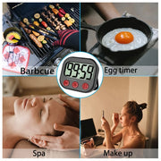 Kitchen Timer, Digital Visual Timer Magnetic Clock Stopwatch Countdown Timer, Large LCD Screen Display For Cooking