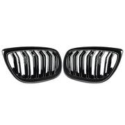 Gloss Black For BMW 5 Series F10 F11 F18 M5 Front Bumper Grills Double 2010-2016 Wide Kidney Grille 520d 530d 540i 528i 535i CAR