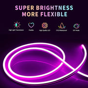 30M/20M/15M/10M RGB LED Neon Lights, Smart App Remote Control, Waterproof Music Sync Color Changing Rope for Bedroom Living Game
