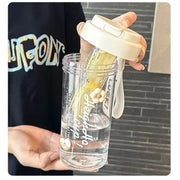 Large Capacity Stylish Plastic Water Cup Portable Student Water Bottle Women's Favorite Ins Trendy Travel Companion Cup