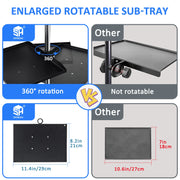 SH 90/125/145CM Projector Tripod Stand With Trays Laptop Tripod, Portable Projector Floor Stand Adjustable Height With Hose Clip