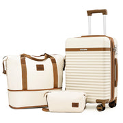 Travel Luggage Suitcase Set, Expandable Lightweight Carry on Suitcase with Duffel Bag,Toiletry Bag,TSA Lock,Spinner Wheels