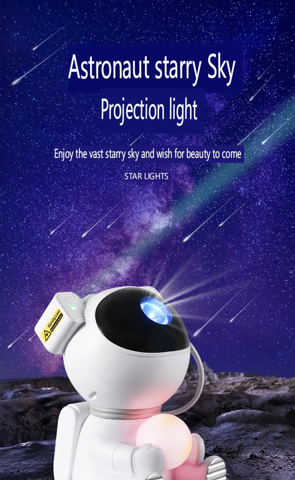 Galaxy Star Astronaut Projector LED Night Light Starry Sky Porjectors Lamp Decoration Bedroom Room Decorative For Children Gifts