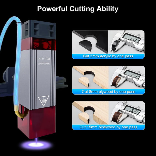 LASER TREE 20w 40W 80W Laser Module 450nm Laser Head Blue Laser for Cnc Laser Engraving Cutting Machine WoodWorking DIY Tools