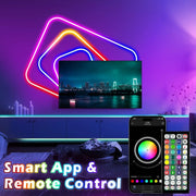 30M/20M/15M/10M RGB LED Neon Lights, Smart App Remote Control, Waterproof Music Sync Color Changing Rope for Bedroom Living Game