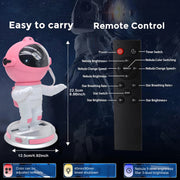 Pink Astronaut Galaxy Nebula Star Projector with Timer Remote Control 360° Adjustable Starry Night Light Kids Room Home Decor
