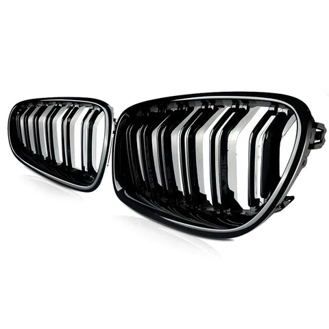 Gloss Black For BMW 5 Series F10 F11 F18 M5 Front Bumper Grills Double 2010-2016 Wide Kidney Grille 520d 530d 540i 528i 535i CAR