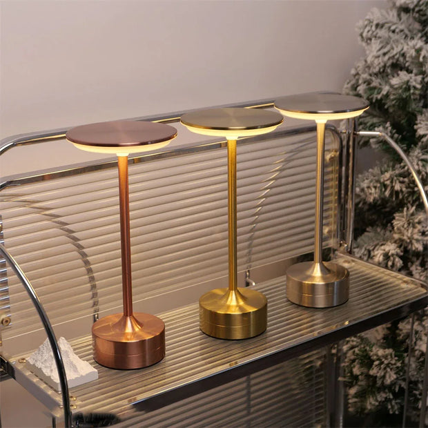LED Wireless Charging I-shaped lamp Table Lamp Rechargeable Reading Light USB Rechargeable Touch Three-tone Desk Light No Plug