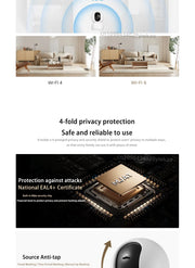 XIAOMI Smart Camera 4 8MP 4K UHD Indoor Monitoring Remote 360-degree No-dead-angle Night Vision Network Home Camera