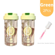 600ml Large Capacity Sports Water Bottle Transparent Plastic Straw Cup with Hand Rope Outdoor Travel Cycling Hiking Gym Jugs