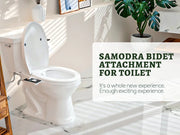Samodra Toilet Bidet Shower Ultra-thin Bidet Toilet Seat Attachment Non-electric Bidet sprayer Dual Nozzles Frontal & Rear Wash