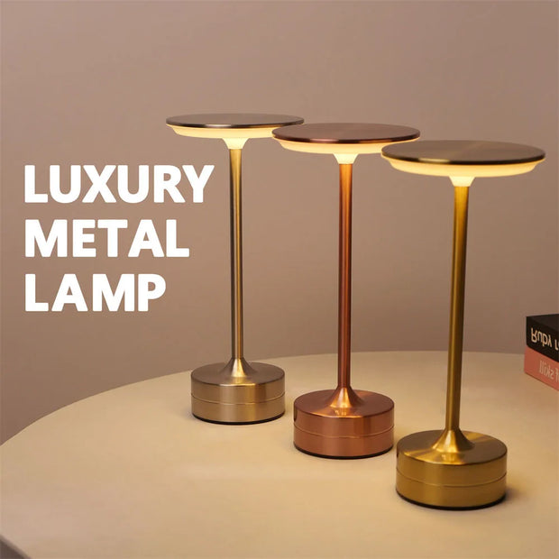 LED Wireless Charging I-shaped lamp Table Lamp Rechargeable Reading Light USB Rechargeable Touch Three-tone Desk Light No Plug
