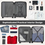 KONO Hard Case Expandable 4 Roll TSA Lock Lightweight hand luggage 55cm Medium 65cm Large 75cm Trolley