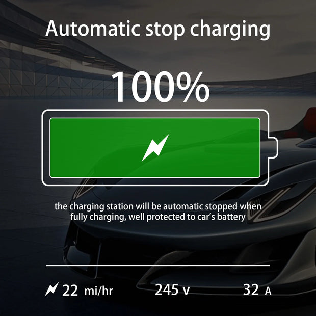 feyree EV Charger Type2 7KW 32A EVSE Portable Charging Box CEE Male Plug Type1 GB/T Cord 5M Charging Cable for Electric Vehicle