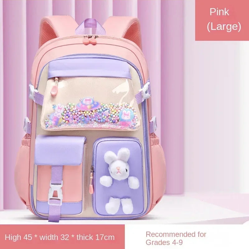 2025 Primary School Girls' Schoolbag Kawaii Lightweight Children's Bag Waterproof Bags Colorful Travel Backpack Mochilas Gifts