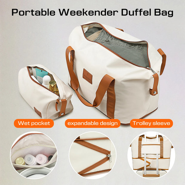 Travel Luggage Suitcase Set, Expandable Lightweight Carry on Suitcase with Duffel Bag,Toiletry Bag,TSA Lock,Spinner Wheels