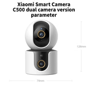 Xiaomi C500 Smart Camera Dual Lens PTZ 360° Pets&Facial Detection 4 Million pixels Full Color Night Vision WiFi 6 For MiHome app