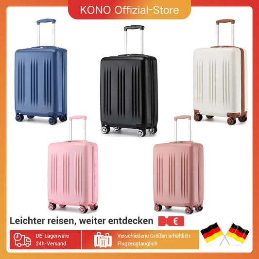 KONO Hard Case Expandable 4 Roll TSA Lock Lightweight hand luggage 55cm Medium 65cm Large 75cm Trolley
